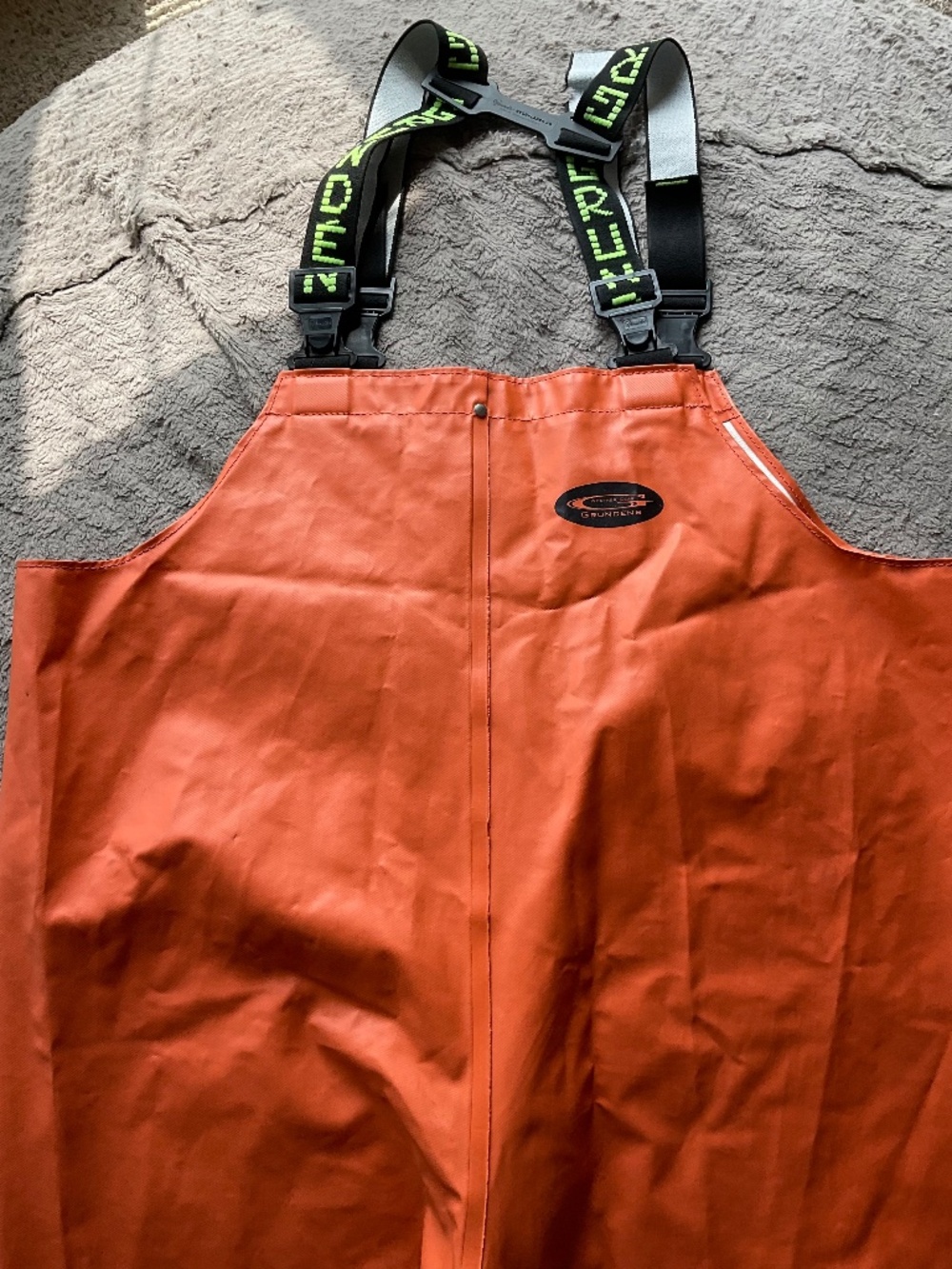 Grundens-waterproof commercial, fishing bib, overalls size large